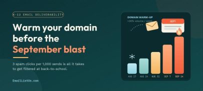 Blasting Schools Cold in September Is Why You Land in Spam. Warm Your Domain Now.